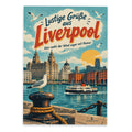 Lustige Grüße aus Liverpool Postkarte mit Fähre