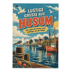Lustige Grüße aus Husum Postkarte mit Fischkutter|p:2023600|h:a78d0d2335abb5eb3870eac9854fdbfb