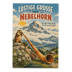 Lustige Grüße vom Nebelhorn Postkarte für Bergurlaub|p:2023608|h:8553152278640185e1afb538e25d1a27