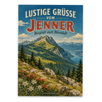 Lustige Grüße vom Jenner Postkarte mit Bergwiesen|p:2023612|h:f5ebeae43070ac3ef7fc19ef9013de3c