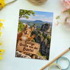 Lustige Grüße von der Bastei Postkarte für Urlauber|p:2023613|h:4ae5f788d3c4e28172f9394a20101e8a