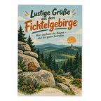 Lustige Grüße aus dem Fichtelgebirge Postkarte mit Wanderschuh|p:2023628|h:0523db92d136aa182b3ce10b02314fc8
