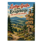 Lustige Grüße aus dem Erzgebirge Postkarte mit Wegweiser|p:2023636|h:e358ee29dd3e441499f1555da4d8e9ea