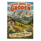 Lustige Grüße aus Gröden Postkarte mit Dolomiten|p:2023638|h:3d0707a0dab0b937718cf4ca025792b3