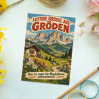 Lustige Grüße aus Gröden Postkarte mit Dolomiten|p:2023638|h:672e4736b6acade10c37984ac65ea161