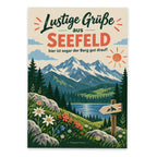 Lustige Grüße aus Seefeld Urlaubspostkarte mit Bergpanorama|p:2023643|h:eafd0341318e7ed75e104ea0033f469d