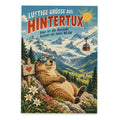Lustige Grüße aus Hintertux Postkarte mit Murmeltier