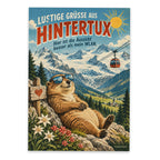 Lustige Grüße aus Hintertux Postkarte mit Murmeltier|p:2023646|h:74ec69e154afbe55e9301ffdc04af48a