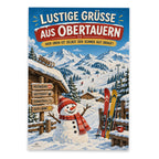 Lustige Grüße aus Obertauern Postkarte mit Schneemann|p:2023648|h:a1c8074de037874bd5c40858545701d3