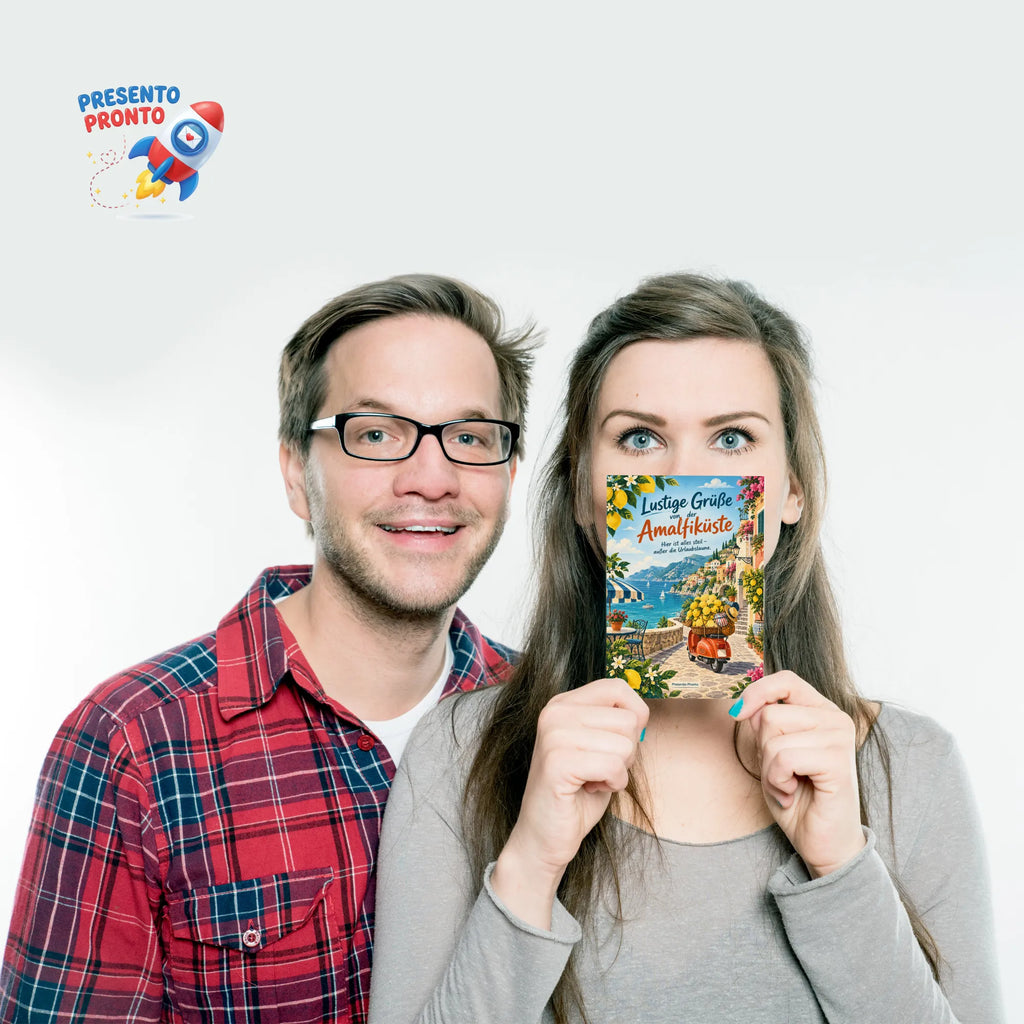 Lustige Postkarte Grüße von der Amalfiküste mit Roller|p:2023668|h:543912fc413005d1cbd44740a6ebf100