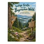 Lustige Grüße aus dem Bayerischen Wald Postkarte mit Luchs|p:2023672|h:b87cbc1f67adb33ae9cd2edb756e95d6