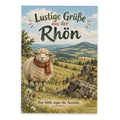 Lustige Grüße aus der Rhön Postkarte mit Schaf
