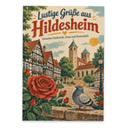 Lustige Grüße aus Hildesheim Postkarte mit Fachwerkhäusern|p:2023721|h:eeaddd26507d617556ff3a7e7f204ef1