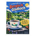 Lustige Postkarte Grüße aus Bergisch Gladbach mit Kaffeetasse