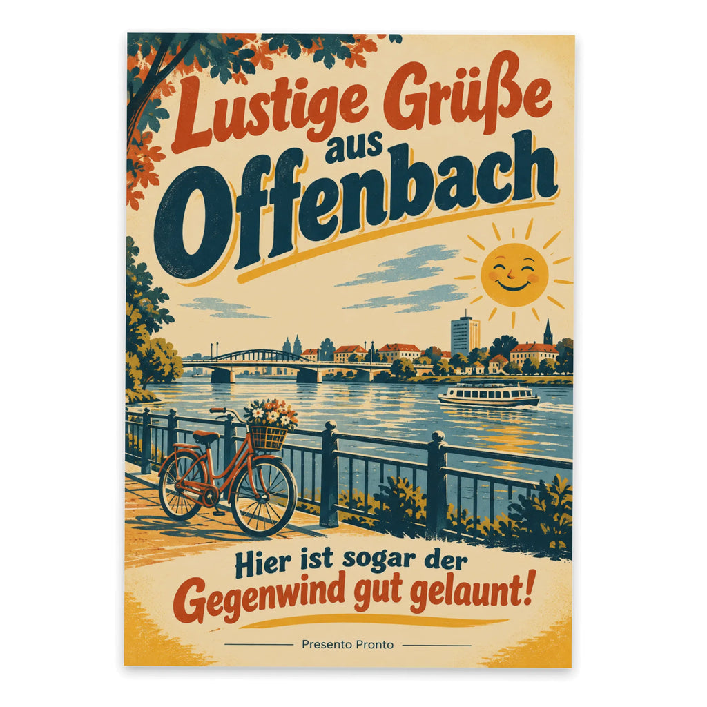 Lustige Grüße aus Offenbach Postkarte mit Mainbrücke|p:2023726|h:46fc7ca2ecfccfea62a17d8ad60655df