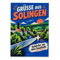 Lustige Grüße aus Solingen Postkarte mit frechem Spruch