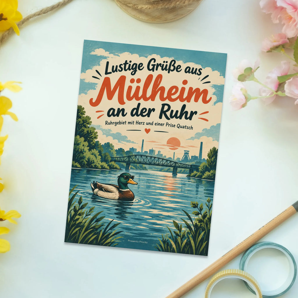 Lustige Postkarte Grüße aus Mülheim an der Ruhr mit Ente|p:2023733|h:580e44b6f2432251dc34d8f0b09b1eea