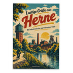 Lustige Grüße aus Herne Postkarte mit Förderturm|p:2023738|h:d91538d20b7d5bfa46b55746a437ccee