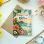Sonnige Hawaii Grußkarte für Sommergrüße mit Hibiskus|p:2023740|h:e27af0f840f1d6601f216af6ea36a91f