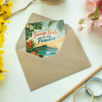 Sonnige Hawaii Grußkarte für Sommergrüße mit Hibiskus|p:2023740|h:e55113f40b7cead5782e0d8a697f41ee