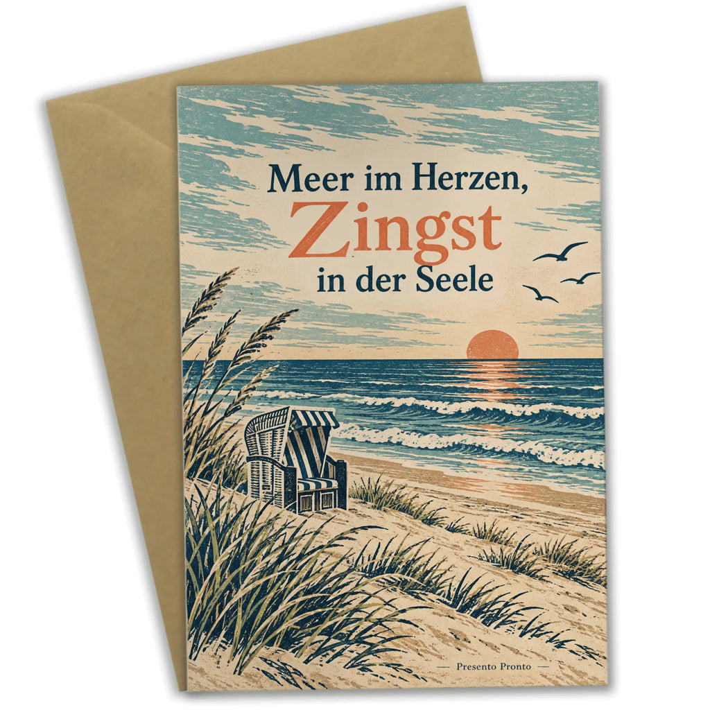 Liebevolle Zingst Grußkarte für Ostseefans mit Strandkorb|p:2023742|h:5191f71a532623431d5ff727459c18bd