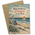 Liebevolle Zingst Grußkarte für Ostseefans mit Strandkorb