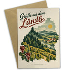 Herzliche Grüße aus Baden-Württemberg mit Schwarzwald und Weinbergen|p:2023746|h:b79505ee88f2237282bbb3fa4255998a