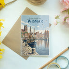 Herzliche Grußkarte aus Wismar mit Altem Hafen|p:2023749|h:2eabbe0a01078b3d826d36f7e8e84198