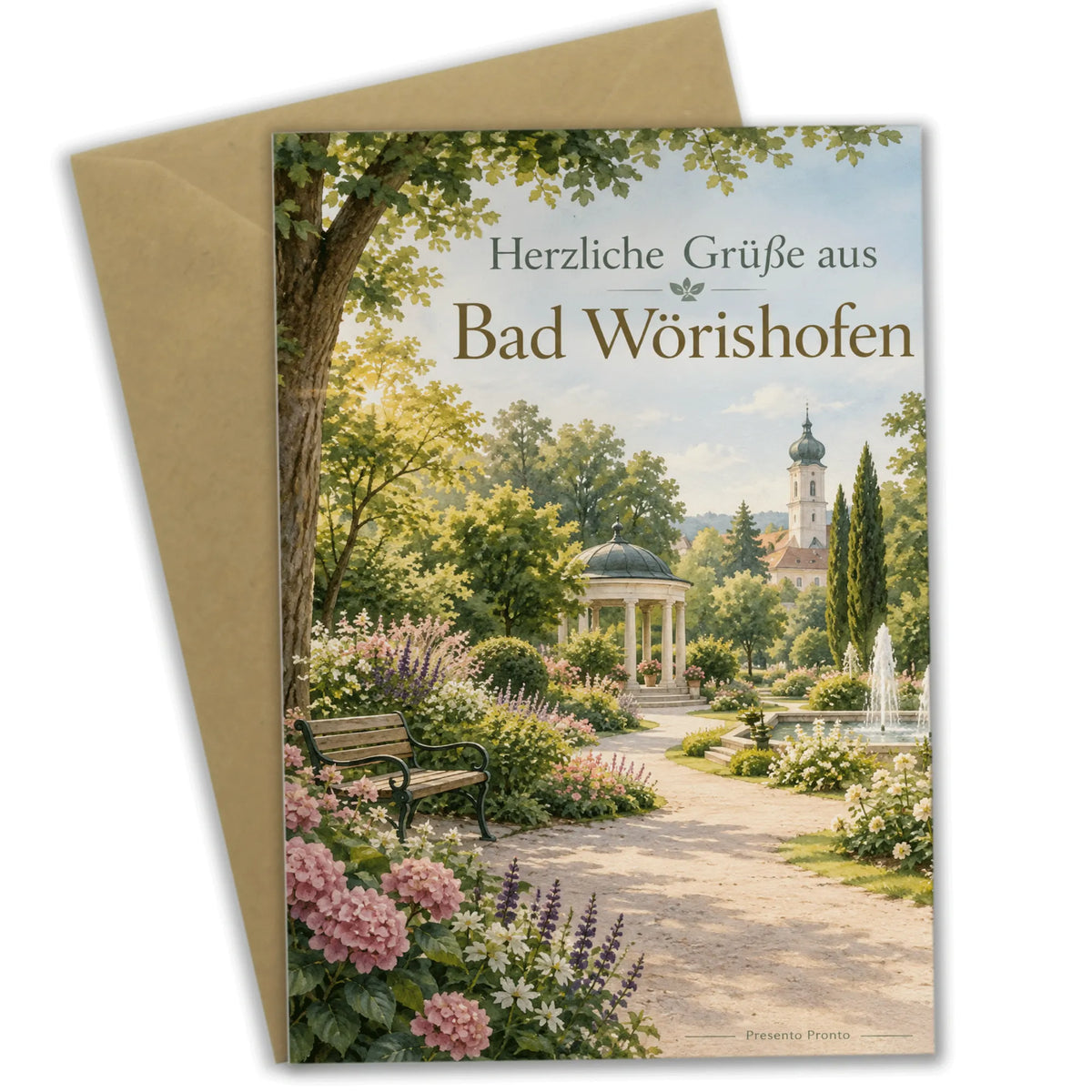 Herzliche Urlaubsgrüße aus Bad Wörishofen mit Kurpark