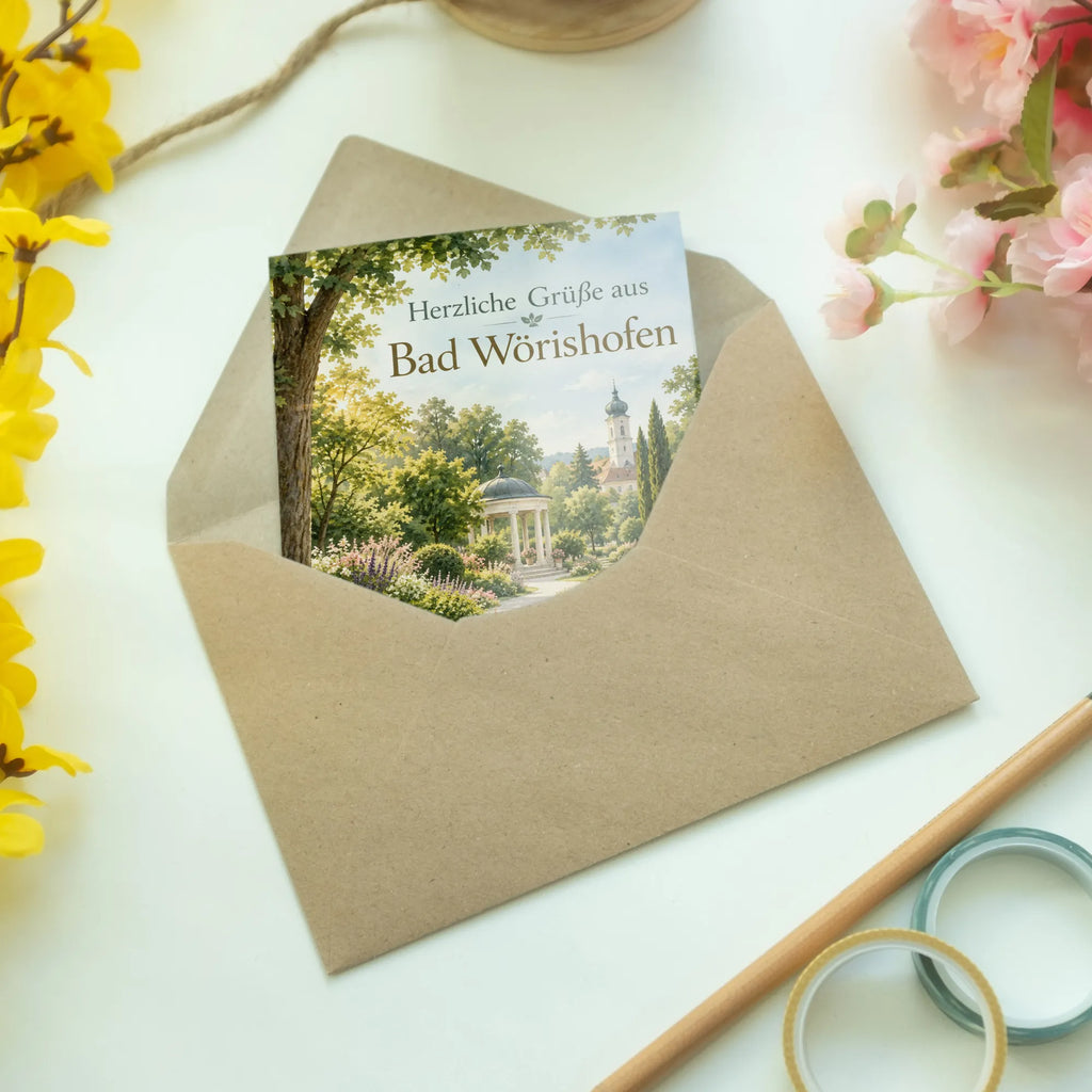 Herzliche Urlaubsgrüße aus Bad Wörishofen mit Kurpark|p:2023753|h:9a09ac78335c089891f367d80c62ed71