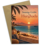 Sonnige Hurghada Grußkarte mit Palmen am Roten Meer|p:2023754|h:0d6ea085e222d4da819a01a3494794d8