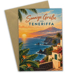 Sonnige Sommergrußkarte aus Teneriffa mit Sonnenuntergang|p:2023758|h:ef8ae473bd171a23ad7b103f3e3c8d34