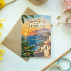 Sonnige Sommergrußkarte aus Teneriffa mit Sonnenuntergang|p:2023758|h:a5b51b6c2de5317592cc08d2de09b0fc