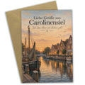 Herzliche Grußkarte aus Carolinensiel mit Museumshafen