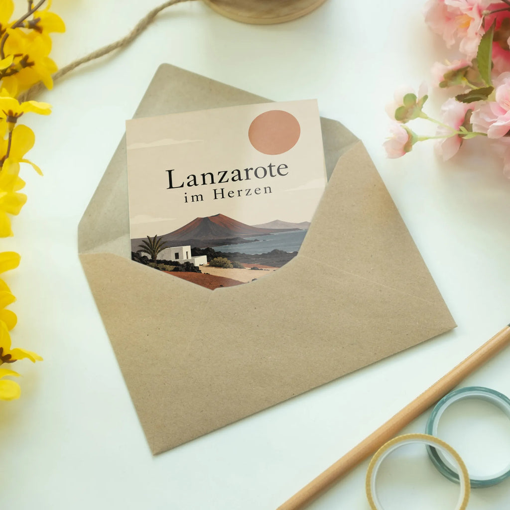 Elegante Lanzarote Karte für Inselfans mit Vulkanlandschaft|p:2023764|h:514e1a85028d85790a2c33369ab85318