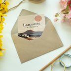 Elegante Lanzarote Karte für Inselfans mit Vulkanlandschaft|p:2023764|h:514e1a85028d85790a2c33369ab85318