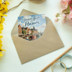 Herzliche Grußkarte aus Husum mit Hafen für Urlaubsgrüße|p:2023768|h:0da447225d5f8ab2bdbb516adc1c071b