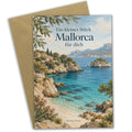 Herzliche Mallorca Grußkarte für Sommergrüße mit Bucht