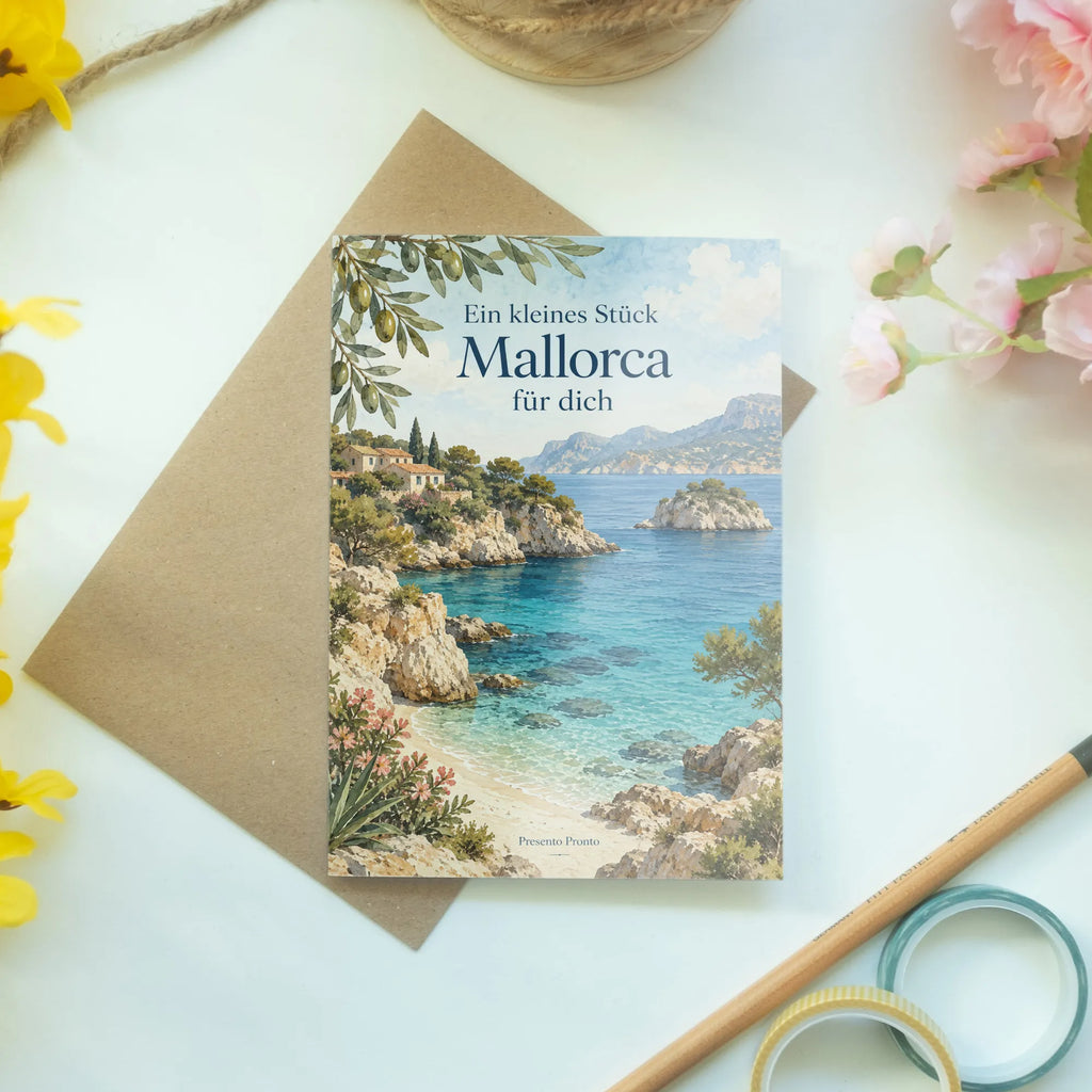 Herzliche Mallorca Grußkarte für Sommergrüße mit Bucht|p:2023772|h:d59dae082920d34dfe0f6ee67ca80bb9