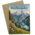 Herzliche Grußkarte aus Berchtesgaden mit Watzmann und See