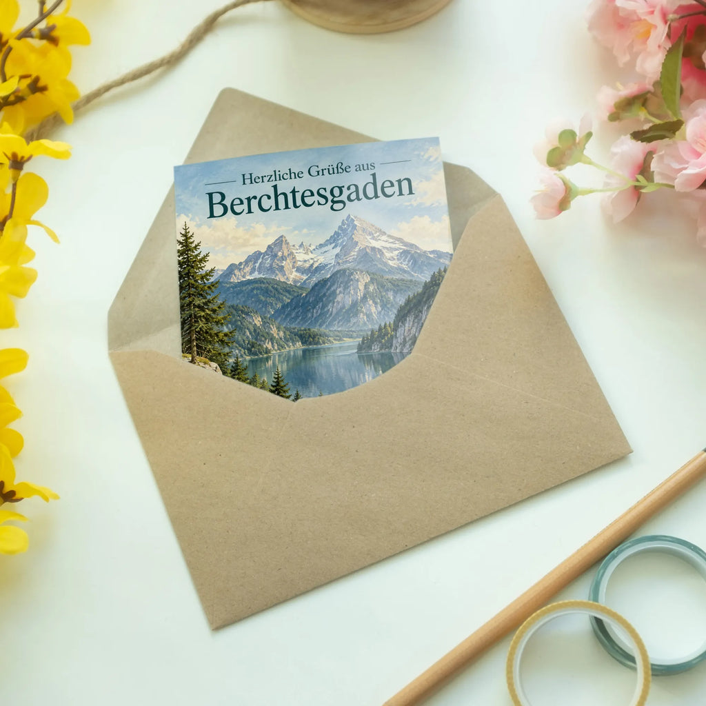 Herzliche Grußkarte aus Berchtesgaden mit Watzmann und See|p:2023786|h:779ed85a1361b517133e7125e0a8b511
