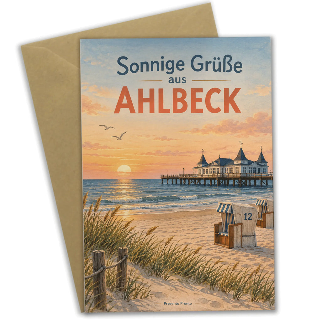 Sonnige Sommerkarte aus Ahlbeck mit Seebrücke|p:2023789|h:24e4654f526ce6a89c5e3e06b873def6