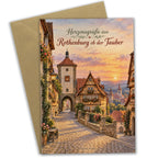 Herzliche Grußkarte aus Rothenburg ob der Tauber mit Fachwerkhäusern|p:2023791|h:6046a89551a195ad6ca5a4da5a4b4a64