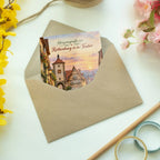 Herzliche Grußkarte aus Rothenburg ob der Tauber mit Fachwerkhäusern|p:2023791|h:c16164a870a844ad20fa451e63abb659