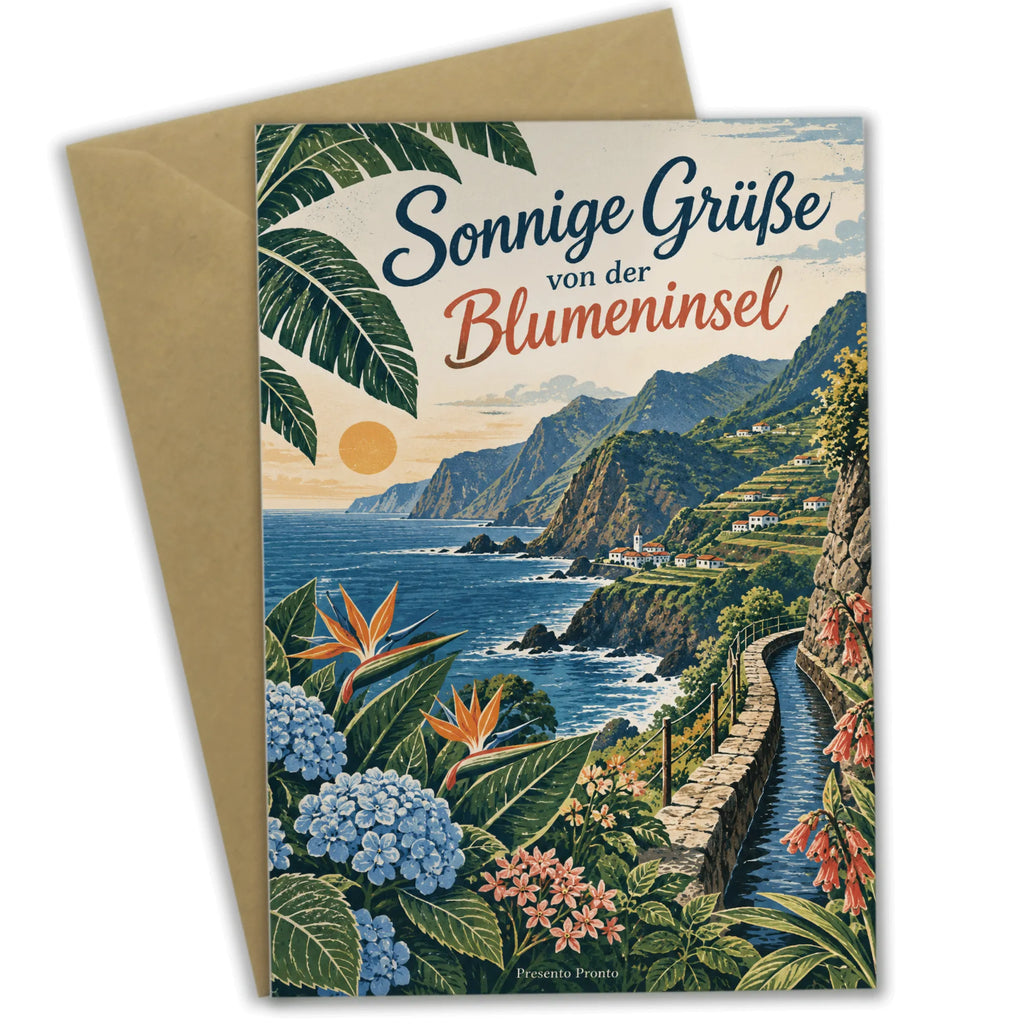 Sonnige Madeira Grußkarte für Urlaubsgrüße mit Vulkanküste|p:2023796|h:4d562d5f829a2b804d8661b3826b964c