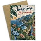 Sonnige Madeira Grußkarte für Urlaubsgrüße mit Vulkanküste|p:2023796|h:4d562d5f829a2b804d8661b3826b964c