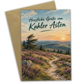 Herzliche Urlaubsgrüße vom Kahler Asten mit Heidelandschaft