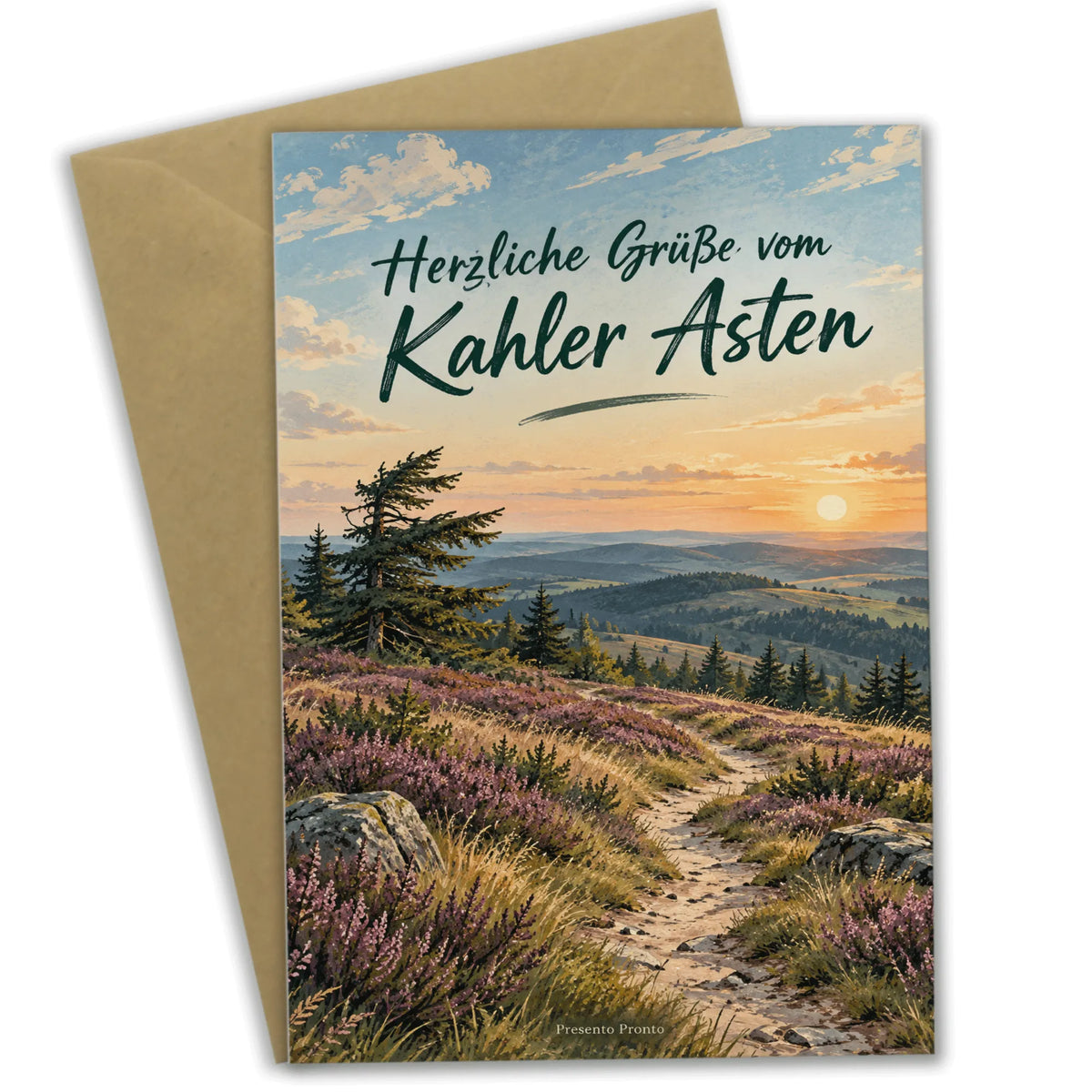 Herzliche Urlaubsgrüße vom Kahler Asten mit Heidelandschaft