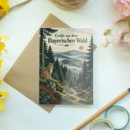 Stimmungsvolle Urlaubsgrußkarte aus dem Bayerischen Wald mit Luchs|p:2023811|h:c7173a55e36fe56c490397b165e1a409
