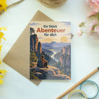 Abenteuerliche Grußkarte Sächsische Schweiz für Wanderfreunde|p:2023812|h:75f6291e274a74da208ed03bb425b03d